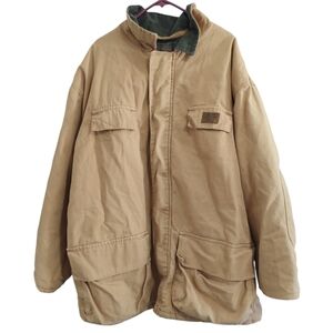 Dickies Tan Duck Canvas Quilted Rugged Heavyweight Utility Street wear Jacket